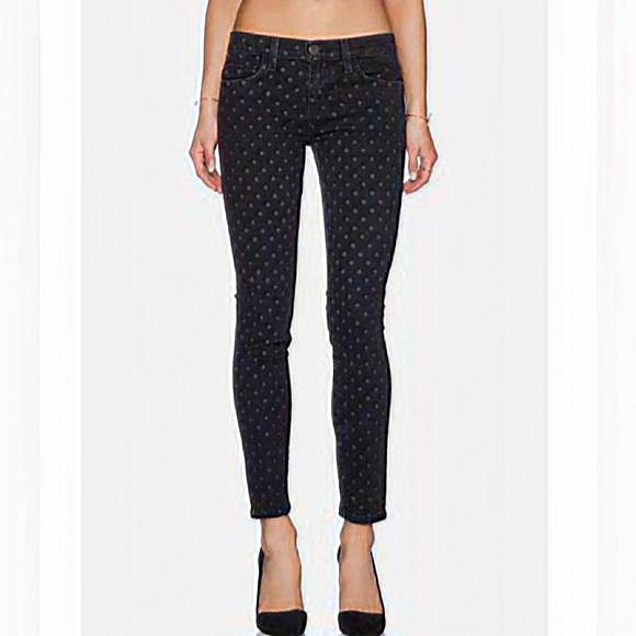 Current/Elliott- Black Stiletto‎ Polka Dot women’s jeans- size 29 - Picture 1 of 8